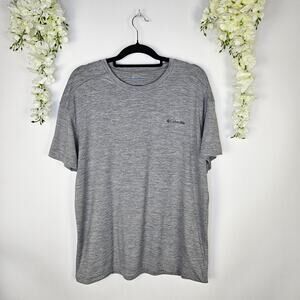 Columbia Sportswear Mens Large Gray Omni-Wick Short Sleeve Performance Tee Shirt